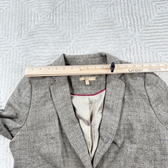 Talbots Women's Blazer 10 Jacket Gray Tweed Herringbone Office Work Corporate - Picture 6 of 11